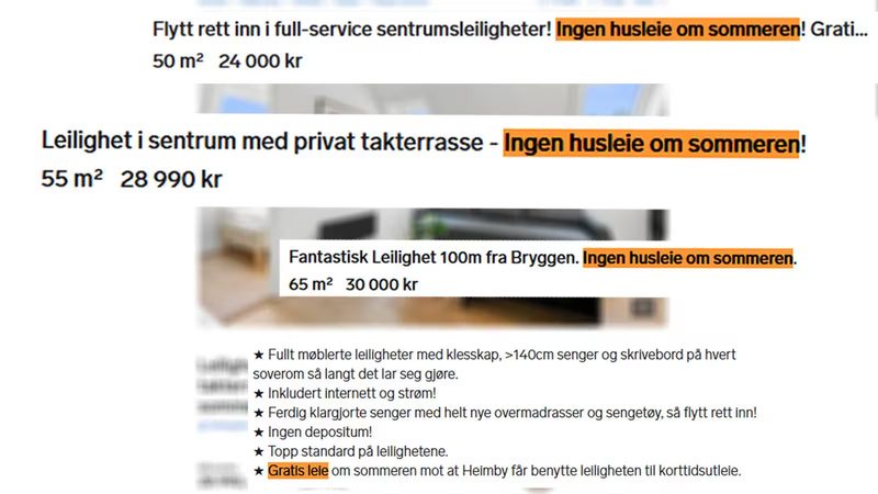 Studenter må flytte ut om sommeren