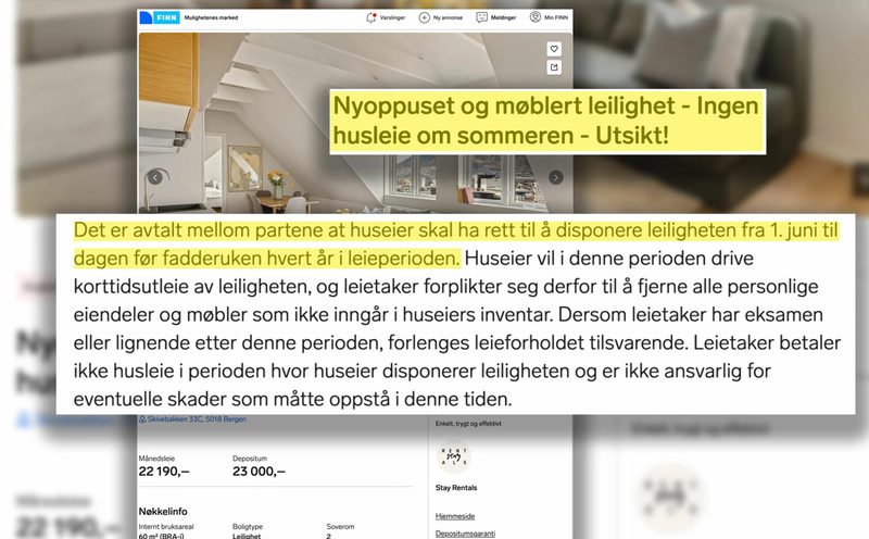 Her får du ikke lov til å bo om sommeren